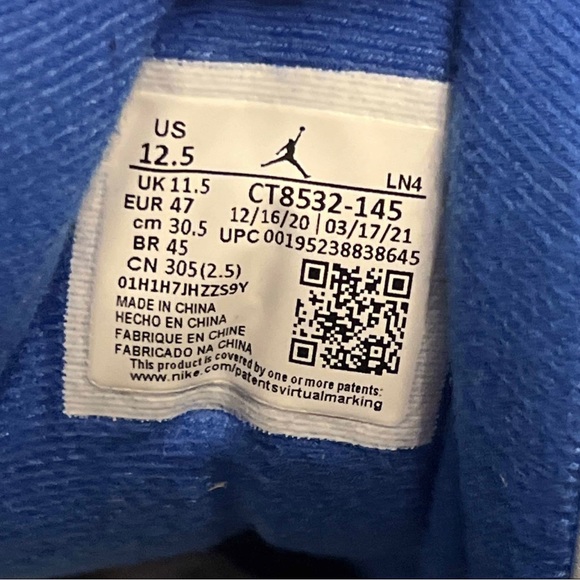 jordan retro 3 racer blue rare size great condition - Picture 5 of 8